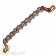 Bas Bar Earth 10 screws copper