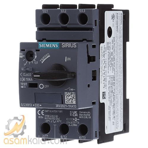 کلید حرارتی زیمنس 5.5 تا 8 آمپر مدل 3RV2021-1HA10-Z X95