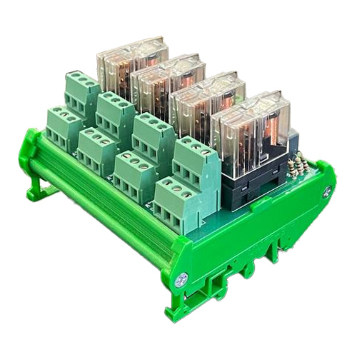 کارت رله 4 کانال با ورودی 24VAC/DC دو کنتاکت البرز