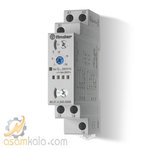 تایمر ریلی تک کنتاکت 16 آمپر240-12 ولت AC/DC فيندر 