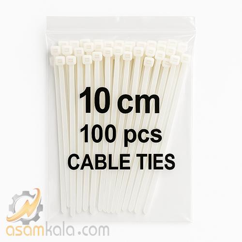 بست کمربندی سفید سایز 10 سانت