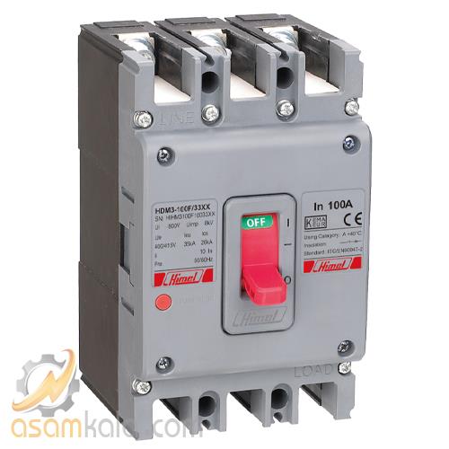 كليد كامپكت غير قابل تنظيم (فیکس) سه پل 125 آمپر هیمل