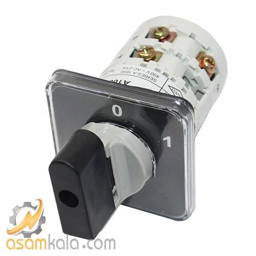 کلید سلکتوری تکفاز یکطرفه 63 آمپر کاوه مدل 6301