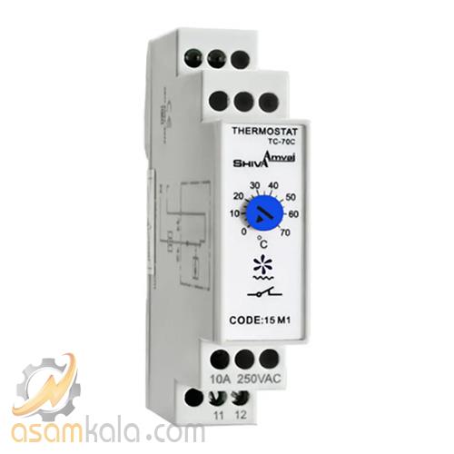 ترموستات تابلویی هیتر سری M شیوا امواج مدل TC-70C کد 15M1 