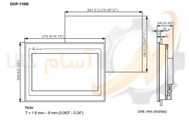HMI دلتا DOP-110IS صفحه نمایش 10.1 اینچ