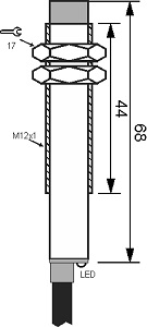 ابعاد سنسور القایی تبریز پژوه مدل IPS-204-OD-12