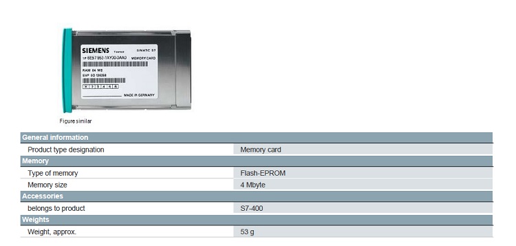 کارت حافظه زیمنس 6ES7952-1KM00-0AA0